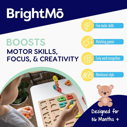 8-in-1 3 Set Montessori Wooden Activity Toy for Year Old Boys & Girls Alphabet, Numbers, Shape Sorting & Xylophone