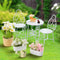 Minamzee 1/12 Scale Dollhouse Table Chair Sets, 9Pcs Metal Miniature Patio Sets, Dollhouse