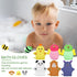 Sibba 6 Pcs Baby Bath Mitt Washcloths Gloves, Gentle Cute Exfoliating Wash Mitt Animal Pattern, Baby Mittens Bath Towel