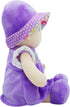 June Garden 12" Soft Dolly Laura - Stuffed Baby Doll Gift for 1-3 Year Old Girls in Purple Dress