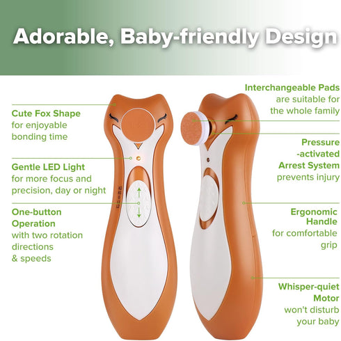 Trimmer 6 Trimmer haakaa Baby Nail Electric for Newborns/Toddlers/Children/Adults, Electric Baby Nail File