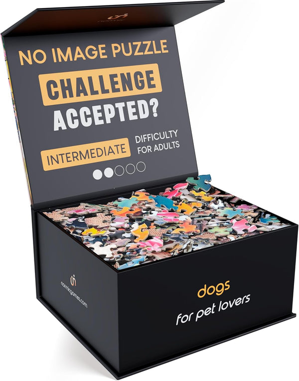 No Image Puzzle 1000 Irregular Pieces Extreme Difficult Jigsaw Challenge Adults Hardest