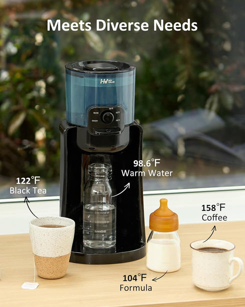 4 72H Water Warmer, HEYVALUE Baby Bottle Warmer, Formula Maker with Night Light, Temperature Control & Keep Warm