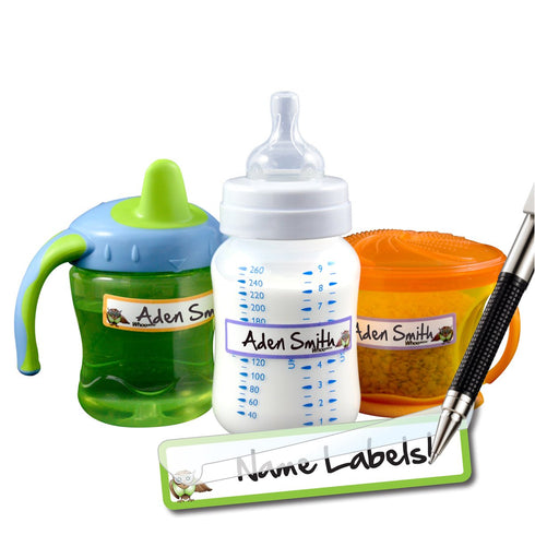 Whoozems Baby Bottle Waterproof Labels - Great for Daycare