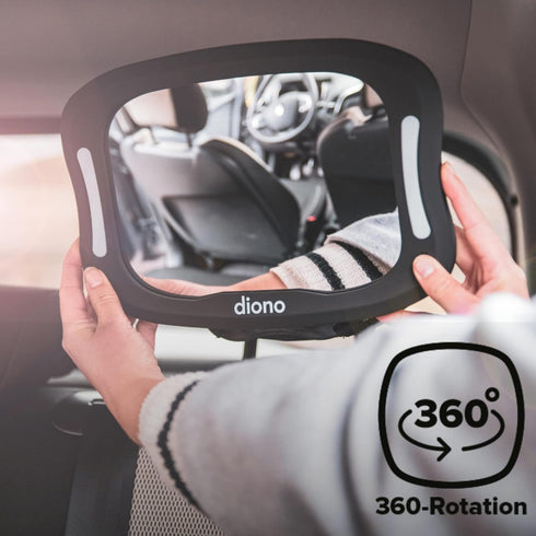 360 Diono Easy View XXL Baby Car Mirror with Extra Wide View, Safety Car Seat Mirror for Rear Facing Infant