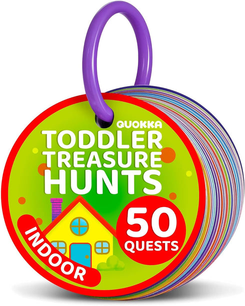 QUOKKA Scavenger Hunt Game for Toddlers 3-5 50 Toddler Activities Indoor Cards