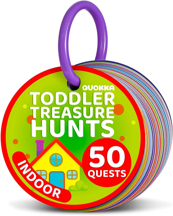 QUOKKA Scavenger Hunt Game for Toddlers 3-5 50 Toddler Activities Indoor Cards