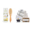 Baby Hair Brush & Bamboo Viscose Baby Washcloth Set for Newborn -