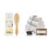 Baby Hair Brush & Bamboo Viscose Baby Washcloth Set for Newborn -