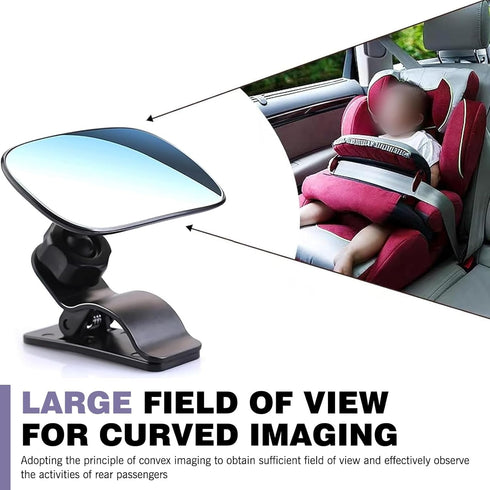 Ferianl 360 Car Interior Rearview Baby Mirror, Rotation Safety Auto Seat Mirror, Kids Car Accessories, Universal