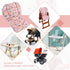 2 High Chair Pad, High Chair Cushion, seat Cushion, Breathable Pad, with Baby High Chair Seat Belt, Pieces, Soft