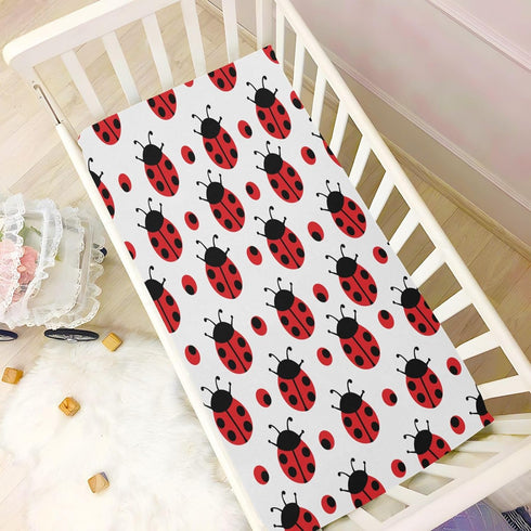 Set, Mattress#194 Fitted Crib Sheets for Boys Girls, Soft Breathable Comfortable Ladybug Baby Sheet Crib Sheets Fits