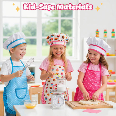Sets, 32PCS LovesTown Kids Cooking and Baking Pretend Play Toys for Toddler Dress Up Clothes Birthday for Girls