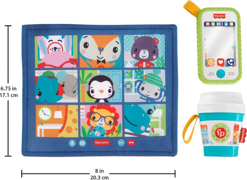 Set, 3 3 Fisher-Price Work From Home Toy take-along baby toys and teether for infants ages months and up