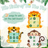 Capoda 24 Pack Jungle Animals Safari Theme Party Favors, Tic Tac Toe Strategic Board Game with Storage Bags