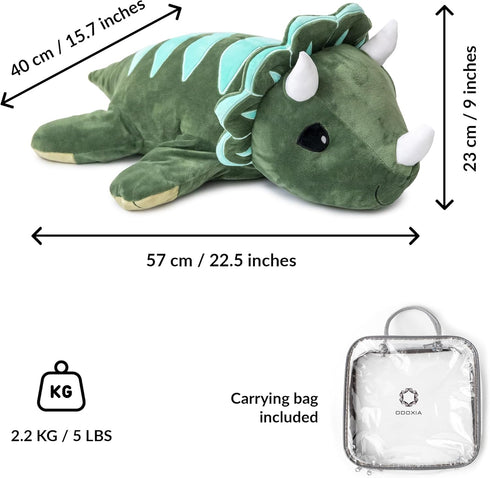5lb ODOXIA Big Weighted Animals for Anxiety Dinosaur | Stuffed Weighted Plush for Kids, Adults | Weighted Stuffed
