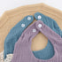 Muslin Baby Bibs Drool Teething Bibs Headband Set, 4-Layer Organic Cotton Lace Waterproof