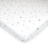 American Baby Company 2 Pack 100% Natural Cotton Fitted Pack and Play Sheets, Grey Stars