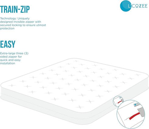 L'COZEE Waterproof Zippered Mattress Encasement Cover - Protector, Breathable, Crib-Baby-Toddler Size, Assure Sleep by