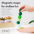 Set 8) ONO Signets Silicone Magnetic Balls with Textured Dimples, Bumps, and Waves | Fun to Play with Fidget Toy