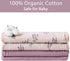 LifeTree Muslin Baby Burp Cloths - Ultra Soft 2 Pack Organic Cotton Large 22'' by 10'' Absorbent Milk Spit Up Rags
