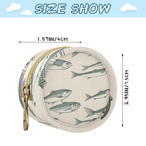 YETTASBIN Fish Portable Pacifier Holder Case with Metal Hook Buckle & Zipper for Diaper Bag and Stroller, Versatile