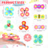 9 3 Leitee Pcs Suction Cup Toys Bath Toys Sensory Strong Suction Cup Toys Spinner Dimple Toy Birthday Gifts for Early