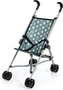 Bayer Design Buggy Umbrella Stroller - Green & White Stars, Foldable Design for Dolls Up to 18"