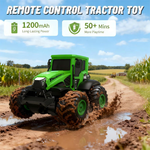 great dachong 1:14 2.4 4WD 6+ Remote Control Monster Truck Toys: Amphibious RC Tractor Toy, GHz RC Cars, All Terrain