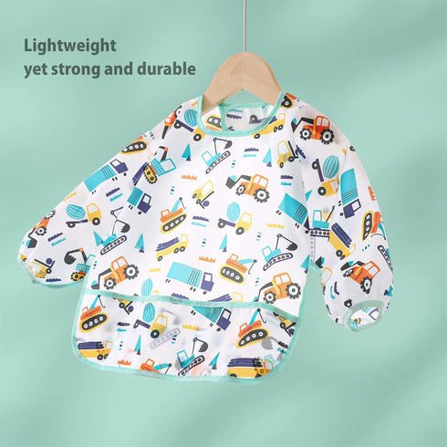 5 Pack Long Sleeve Bib, Baby Toddler Waterproof Sleeved Bib for 6-30 Months