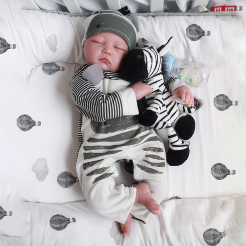 CHAREX 22 Inch Sleeping Reborn Baby Boy Doll, Lifelike Realistic Weighted Newborn, Christmas Gift for Kids Age 3+