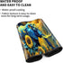 Elephant in Sunflower Field Premium Stitched Playmat for MTG & TCG, Colorful Thick Cloth Fabric, Rubber Bottom for