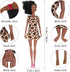 12 Piece African American Toy Doll Playset - 11.8" Premium Fashion Diversity Dolls for Kids