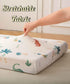 Girls,52x28x8, 2 Pack, SDY Jersey Dinosaur Crib Sheets for Baby Boys and Cute Kawaii Standard Oval/Retangle Fitted Crib