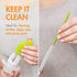 4 Count Boon Cacti Replacement Baby Bottle Brushes - Includes Bottle Cleaner Brush, Straw Cleaner Brush, Nipple Brush