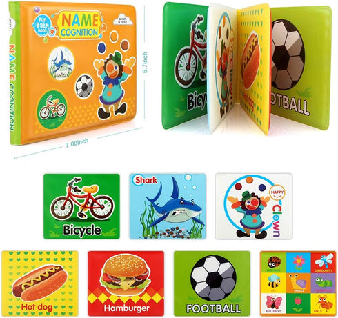 Baby Bath Toys, Nontoxic Bath Books for Babies Bath Time, Bathtub Toys for Toddlers 6 to 18 Months, Soft Educational