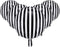 Gejoy 12 Pieces 18 Inch Black and White Striped Balloons, Foil Aluminum Helium Balloons for Parties