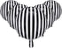 Gejoy 12 Pieces 18 Inch Black and White Striped Balloons, Foil Aluminum Helium Balloons for Parties