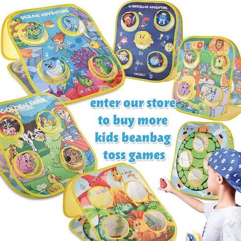 RaboSky Small Bean Bags for Kids - Mini Toss Game, Cornhole Toy for Toddler Preschool, Outdoor Activities