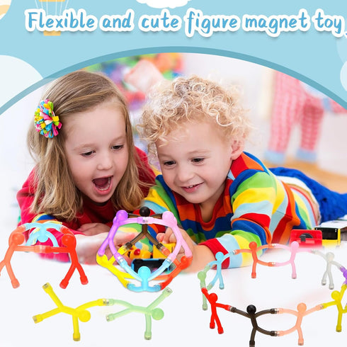 Jerify 20 Pcs Humanoid Magnetic Travel Toys, Colorful Fidget Toys for Adults, Novelty Man Fridge Magnets