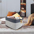 COMFY-HOMI Cotton Rope Woven Basket with Handles for Shelves,Toys,Book, Cloth Storage Baskets Bin for Organizing-13.5"x11"x9.5" Toy Decorative Organizer for Living Room, Bathroom-Light Grey by COMFY-HOMI