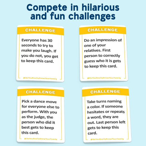 Do You Really Know Your Family? - Fun Family Game with Conversation Starters and Challenges