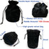 5 Sets New Black Polyhedral Dice with Satin-Lined Velvet Bag for Dungeons and Dragons DND RPG MTG