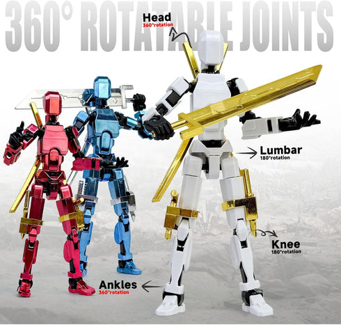PkghoKids 3D T13 13 Printed Action Figure, Robot with Movable Parts, Desktop Decoration, Gift for Collectors and Game