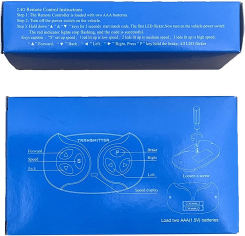 2.4G Bluetooth Remote Control Transmitter for Children's Electric Riding Toy Car Replacement Parts in White