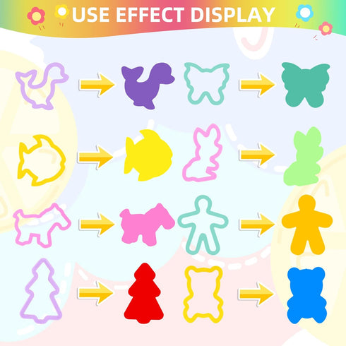 Set 22 Set 3-8 Dough Tools for Kids PCS Macaron Color Dough Play Tools with Animal Cutters, Dough Tool for Ages (Random