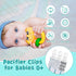 3 Pack PS06 babygoal Baby Neutral Pacifier Clips, Binky Paci Holder and Leash Fits for Most Pacifier and Binkies