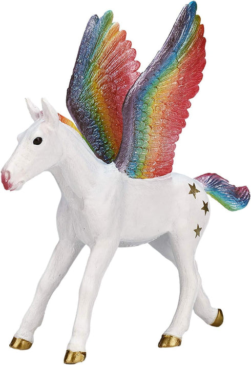 MOJO Pegasus Baby Rainbow Realistic Fantasy Toy Replica hand painted figurine