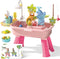 YOKISS Sand and Water Table Toy for Toddlers, 22 Piece Toy Accessories, 4L