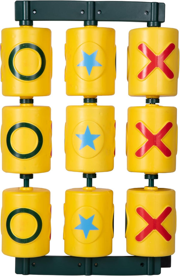 Barcaloo Tic Tac Toe Spinner Activity Panel for Swing Sets, Kids Outdoor Playground Accessories, Yellow 12x19